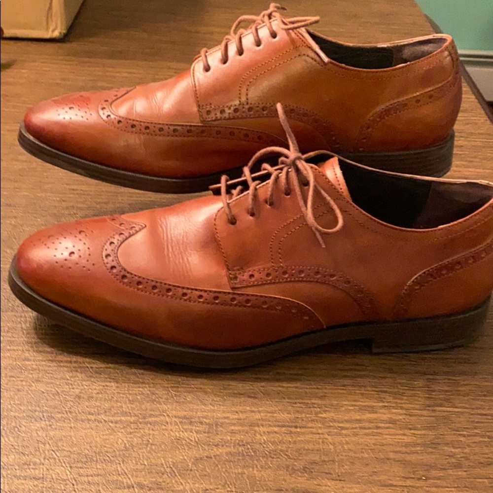 Cole Haan Brogue Caramel Lace-ups
